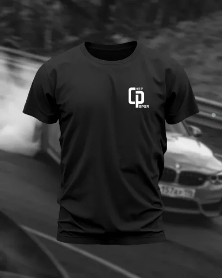 T-SHIRT NOIR "BM DOUBLE PIED"