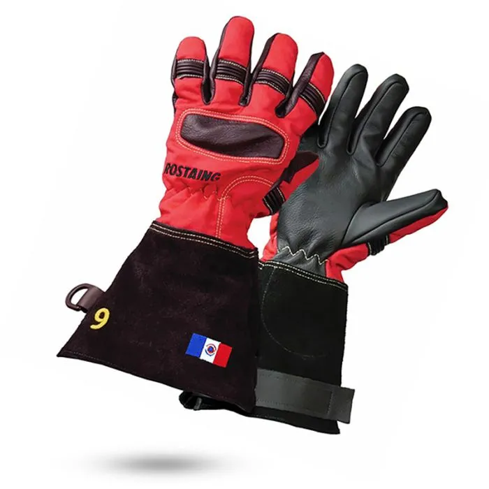 Gant pompier attaque feux cuir rouge ATTACK6PEOM-BSC