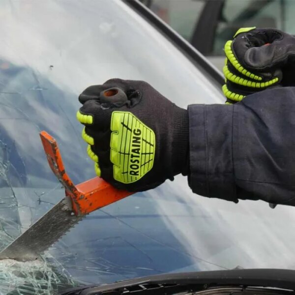 Gant pompier de secours routiers et désincarcération avec bride RESCUEFLUO-SC