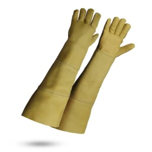 Gant anti-morsure long en cuir, ANIMALYS