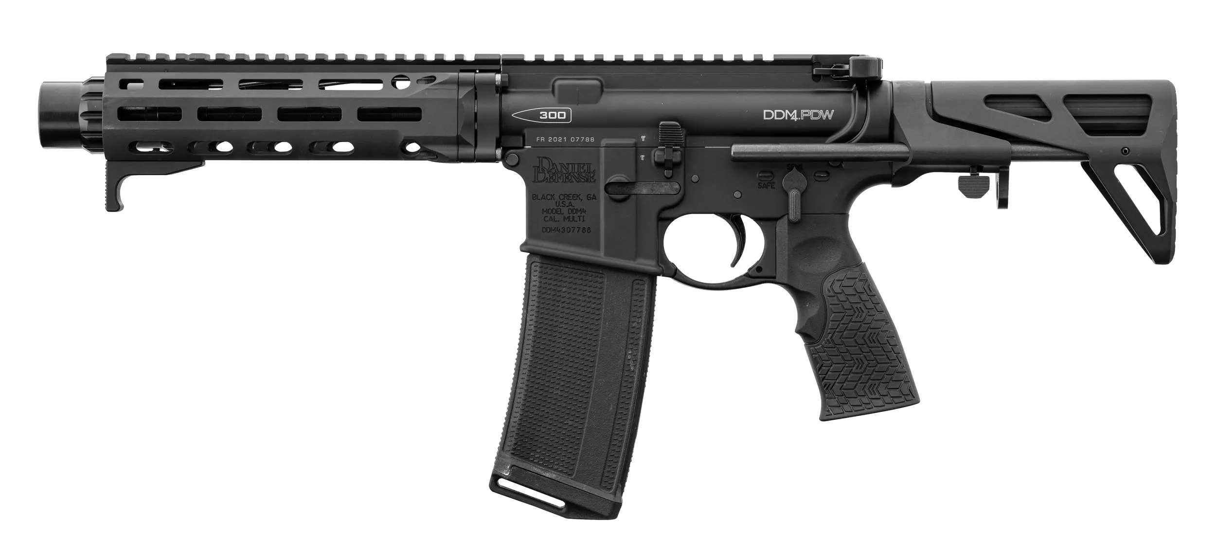 DDM371 10.3 barrel PDW Black Semi Auto Cal. 300BLK