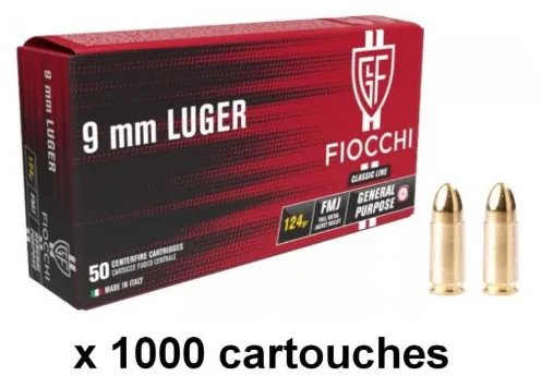 FIOCCHI cal.9mm 124 gr FMJ /1000