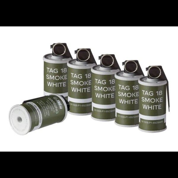 PACK 6 GRENADES TAG 18 FUMI BLANCHES