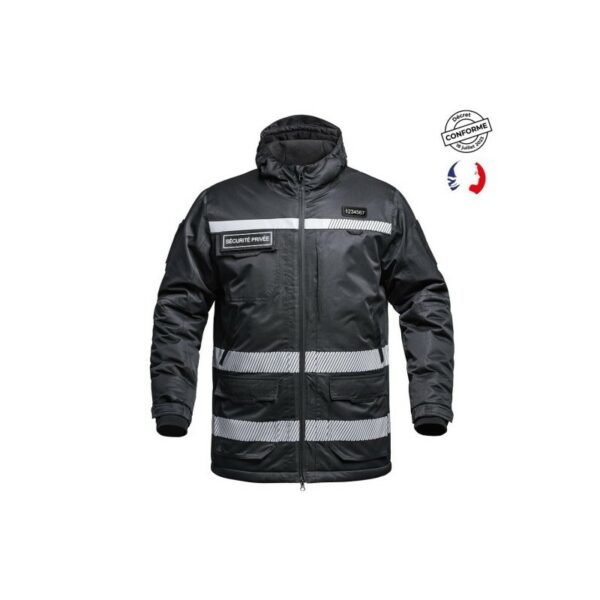 Parka Hardshell SÉCU-ONE WF 150 HV-TAPE Sécurité Privée noir