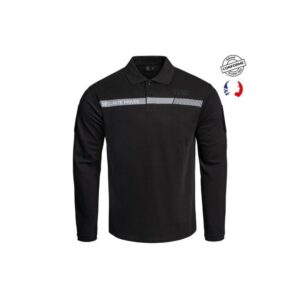Polo SÉCU-ONE manches longues Sécurité Privée noir