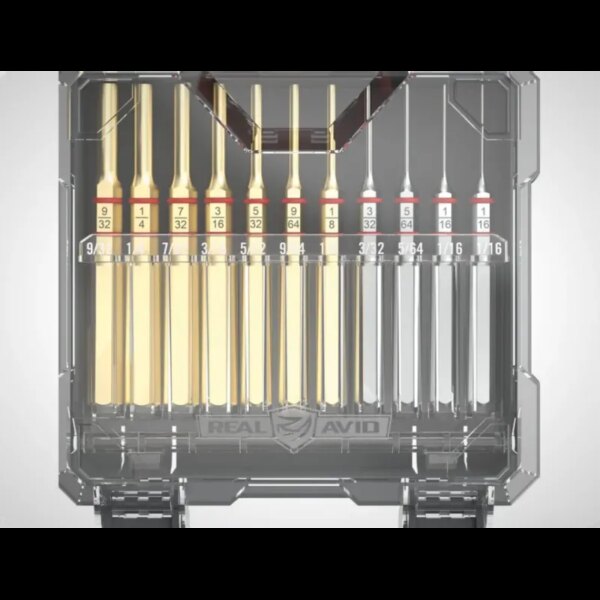 SET STANDARD CHASSE-GOUPILLE 11 PIECES LAITON & ACIER