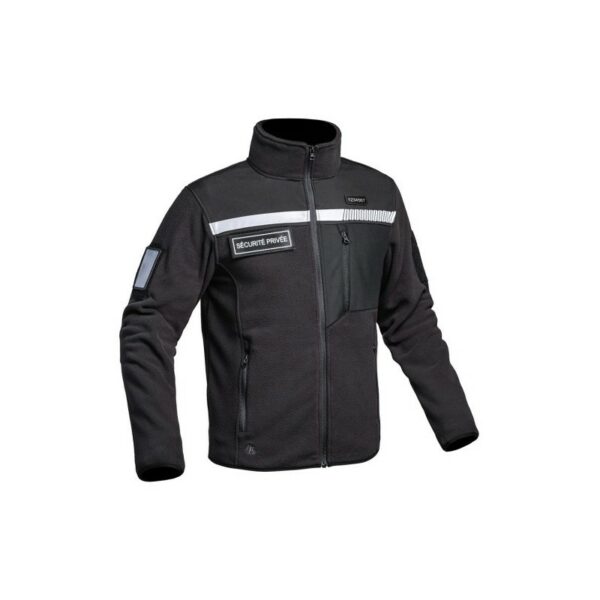 Veste Polaire SÉCU-ONE HV-TAPE Sécurité Privée noir