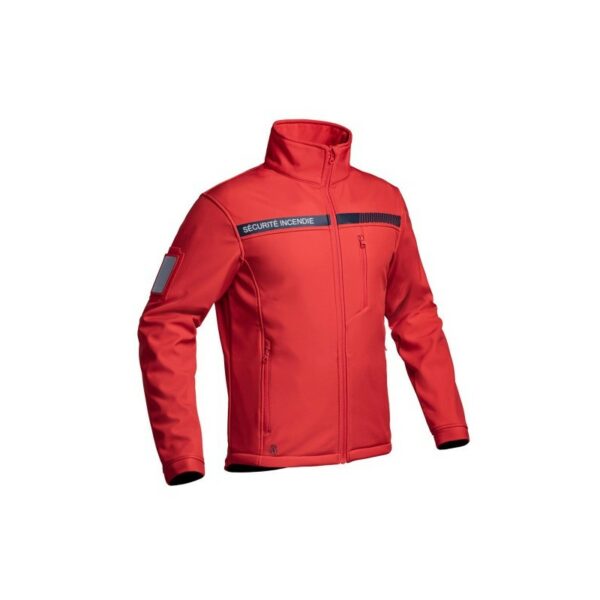 Veste Softshell SÉCU-ONE Sécurité Incendie rouge