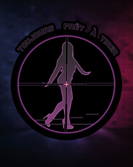 STICKERS HOLOGRAPHIQUE "TOUJOURS PRÊT A TIRER"