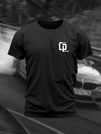 T-SHIRT NOIR “BM DOUBLE PIED”