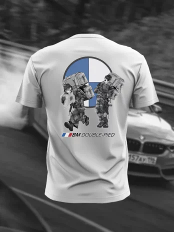 T-SHIRT BLANC “BM DOUBLE PIED”