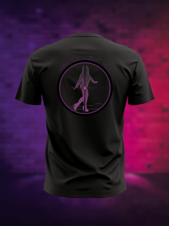 T-SHIRT NOIR “TOUJOURS PRÊT A TIRER”