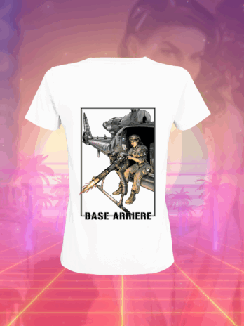 T-SHIRT BLANC POUR FEMME  “LA BASE ARRIERE”