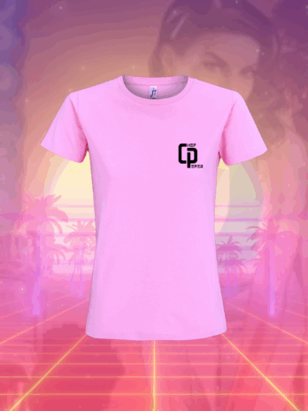 T-SHIRT ROSE POUR FEMME  ” TIREUR DE LITRE”