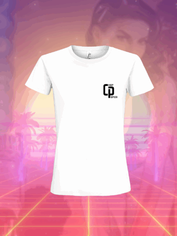 T-SHIRT BLANC POUR FEMME  ” TIREUR DE LITRE”